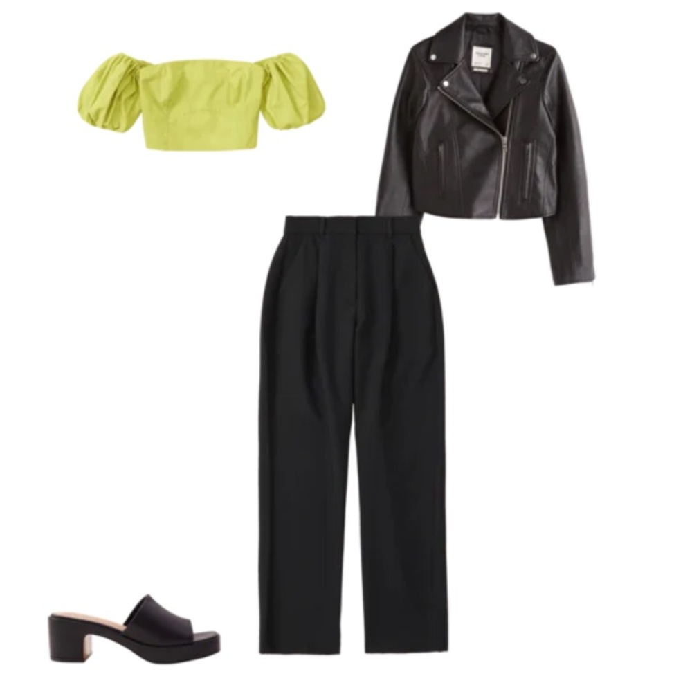 Abercrombie & Fitch Curve Love Tailored Relaxed Straight Pant